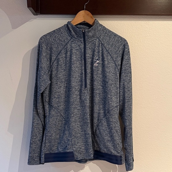 adidas Jackets & Blazers - Adidas Performance Tech Quarter Zip Woman’s Pullover Jacket, Navy, Size L/XL